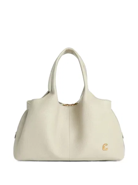 Geantă shopper Coccinelle din piele alb