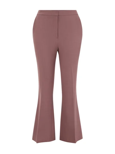 WE Fashion Pantaloni cu dungă pal roz