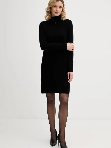Сукня з додаванням вовни United Colors of Benetton midi облягаюча чорний
