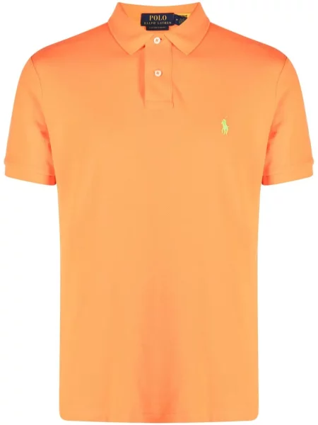 Șapcă Polo Ralph Lauren cu broderie de mătase cu buline portocaliu