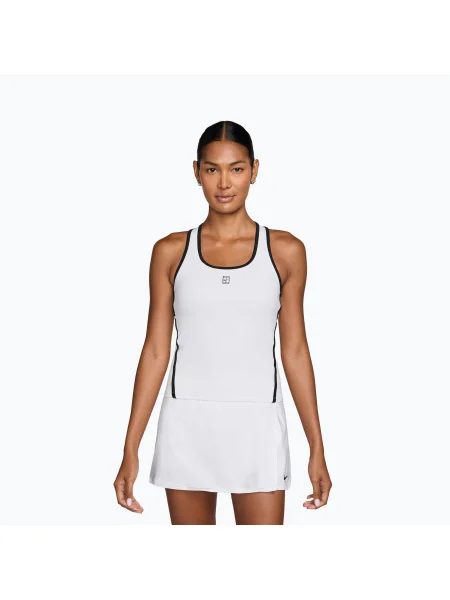 Дамска тениска за тенис Nike Advantage Dri-Fit Tank white/black бяло