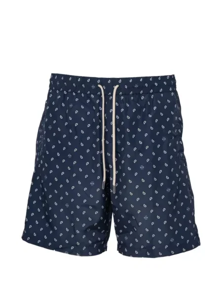 Slip de baie Jacob Cohën cu imagine cu model paisley albastru
