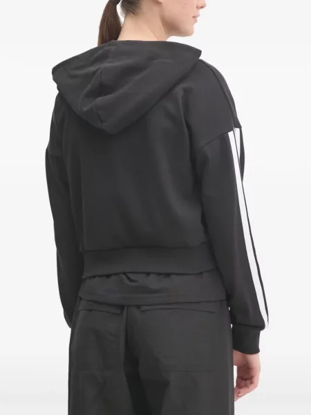 Ριγέ τρέξιμο μπλούζα Adidas από διχτυωτό κόκκινο