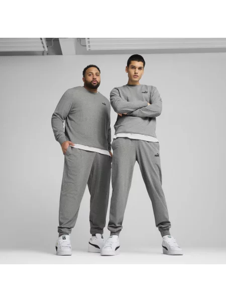 Spodnie Essentials z logo No. 1 z dżerseju PUMA szare