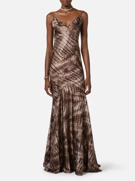 Платье Elisabetta Franchi коричневое