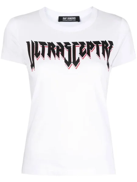 Koszulka Raf Simons z nadrukiem biała