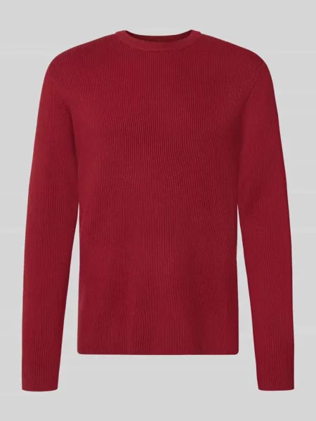 Sweter dzianinowy z mieszanki bawełny krój slim fit Lindbergh