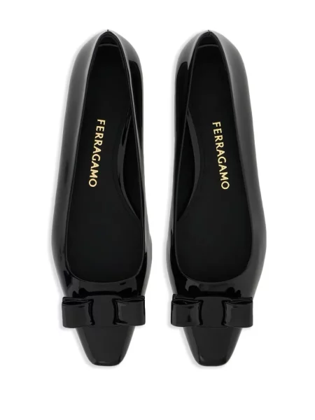 Балеринки Ferragamo с панделка черно