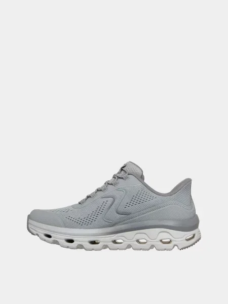 Кожаные повседневные кроссовки Skechers серые