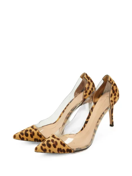 Pantofi cu toc Gianvito Rossi cu imagine cu model leopard alb