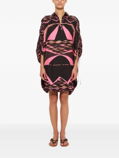 Rochie Pucci de mătase cu imagine maro