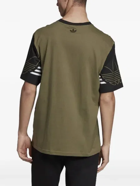 Pruhované krajkové pruhované tričko Adidas s vázáním šedé