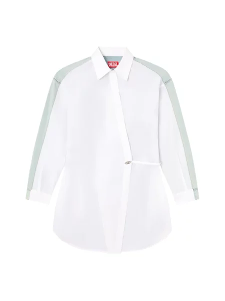 Diesel sukienka D-ELPHI-DEN DRESS mini rozkloszowana biały