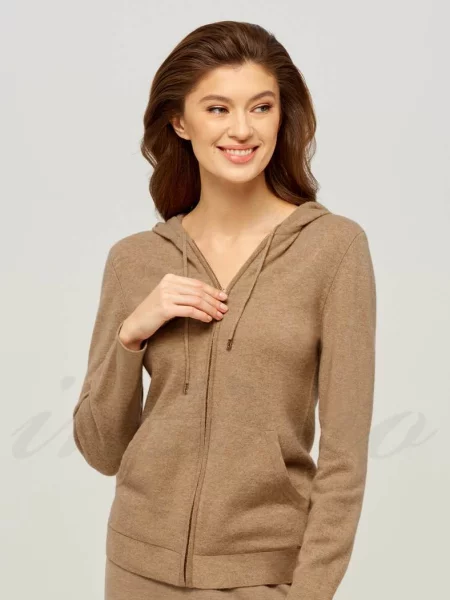 Толстовка Marc & Andre из шерсти мериноса коричневая