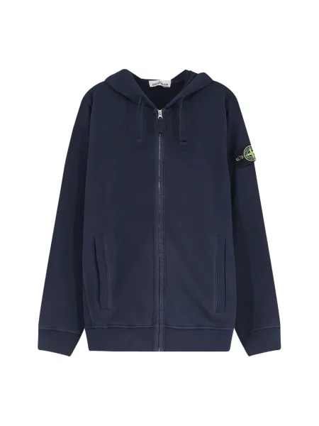 Bluza rozpinana Stone Island z kamieniami niebieska