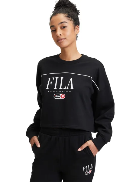 Dámska mikina FILA Lewistown Crew Sweatshirt black čierna