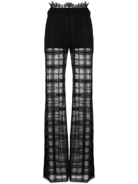 Pantaloni Alberta Ferretti cu model floral din tul evazate