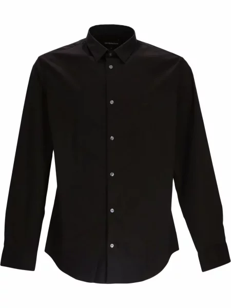 Cămașă Emporio Armani stretch negru