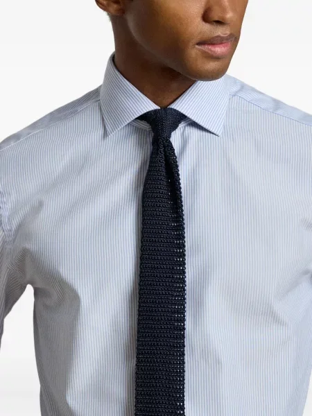 Ριγέ μακρύς πουκάμισο Ralph Lauren Purple Label μπλε