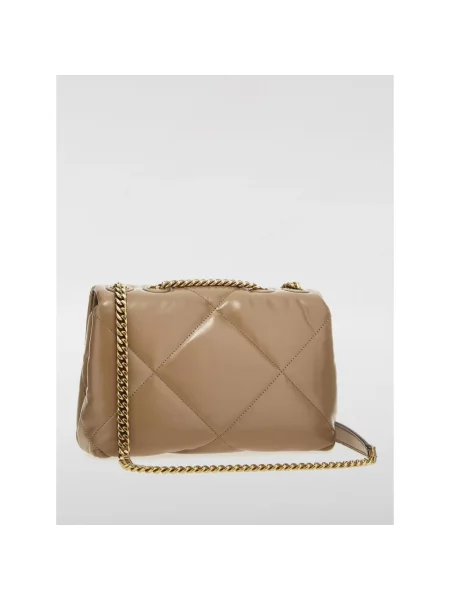 Torebka crossbody Tory Burch skórzana biznesowa beżowa