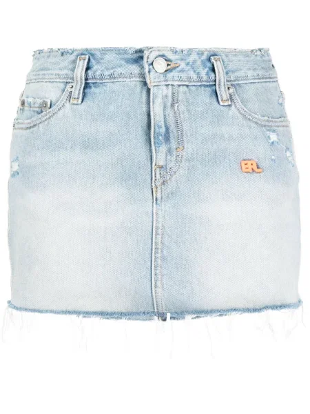 Haftowana spódnica jeansowa Erl niebieska