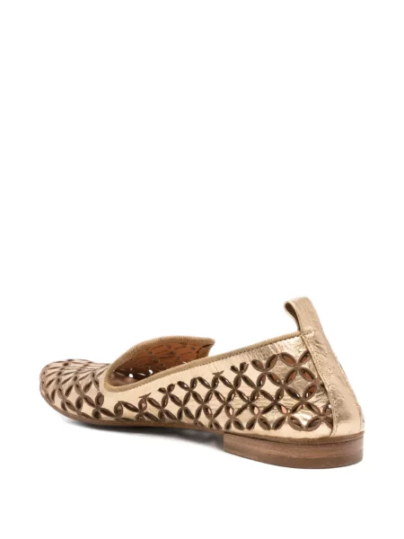 Pantofi loafer Kudeta din piele auriu