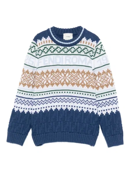 Sweter dziecięcy Fendi niebieski
