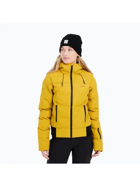 Női snowboard dzseki Protest Prtalysumi olivaolaj zöld. Méret: M sárga