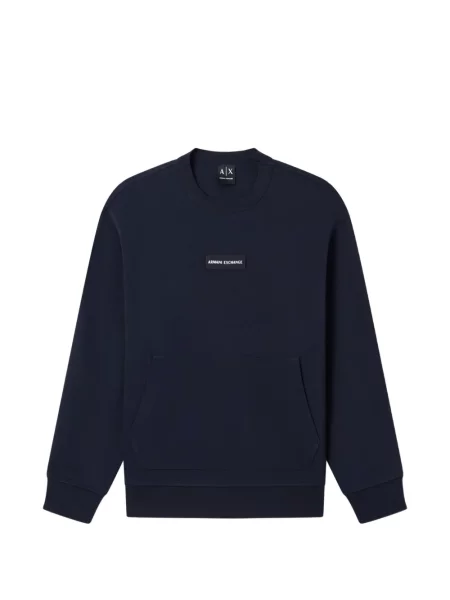 Hanorac Armani Exchange cu buzunare aplicate albastru
