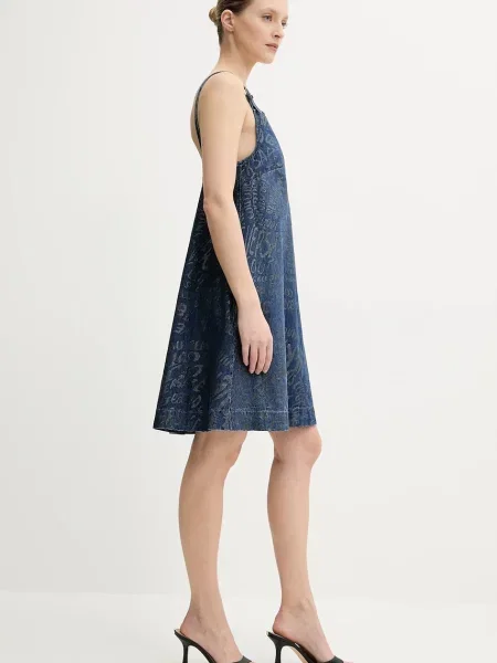 Джинсова сукня Versace Jeans Couture mini oversize синій