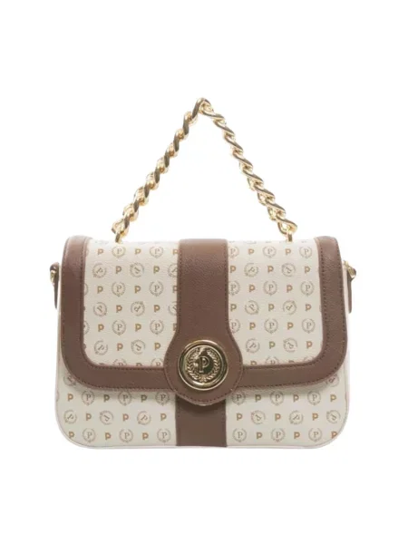 Torebka crossbody Pollini klasyczna z autografem biała