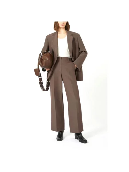 Spodnie Weekend Max Mara brązowe