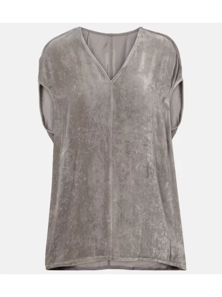 Top Rick Owens de catifea gri