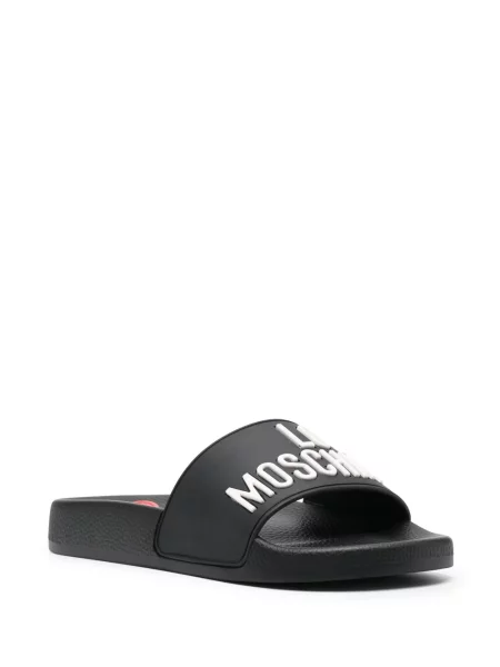 Papuci Love Moschino fără toc negru