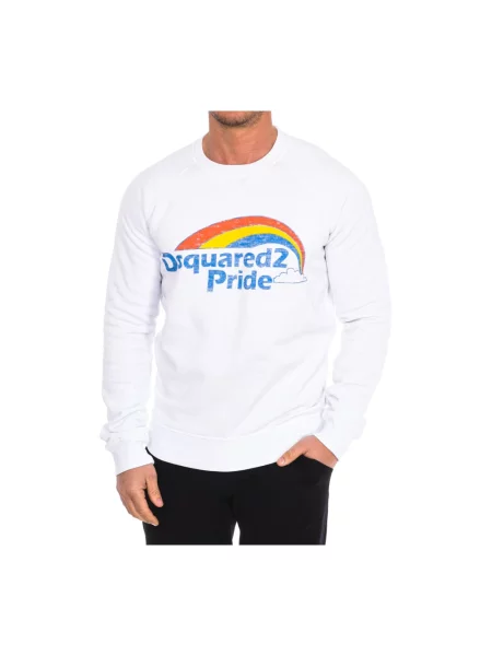 Bluza Dsquared2 z długim rękawem biała