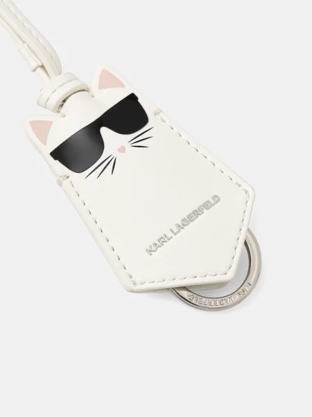 Karl Lagerfeld Prívesky na kľúče Ikon Choupette Schlüsselring zum Umhängen biela