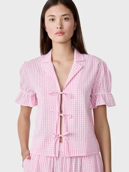 Картата сорочка Etam рожева