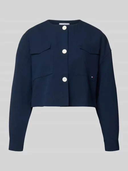 Krótsza marynarka w pudełkowym kroju z mieszanki Tommy Hilfiger