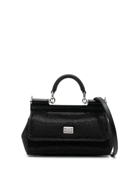Stras geantă de mână Dolce & Gabbana negru