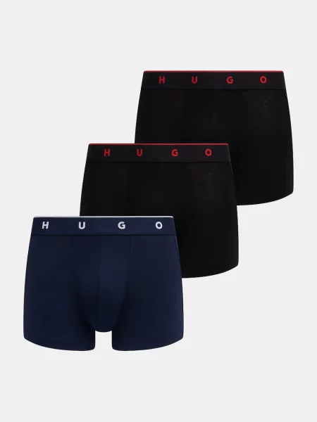 HUGO bokserki dopasowane z modalem TRUNK TRIPLET TITAN granatowe