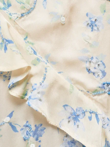 MANGO Rochie Bloom albastru deschis / verde deschis / roz pudră alb