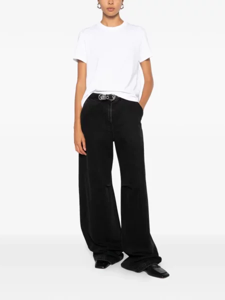 Tricou Calvin Klein cu broderie alb