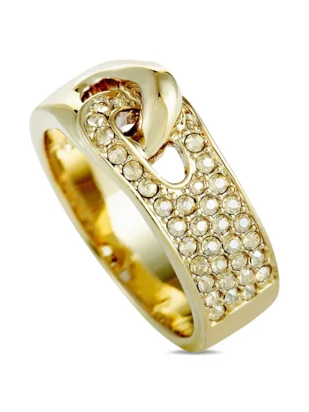 Inel Swarovski auriu