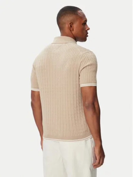 Tommy Hilfiger pletena polo majica bež