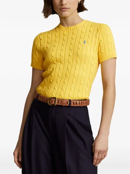 Curea Polo Ralph Lauren tricotate cu autograf cu șireturi albastru
