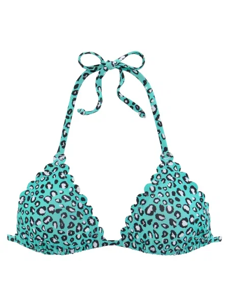 LASCANA Sutien costum de baie marin / verde mentă / roz albastru