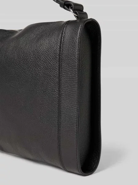Torba na ramię z aplikacją z logo model ‘Elinor’ Coccinelle czarna