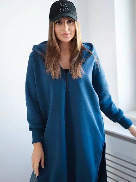 Bluza Kesi z rozcieciem niebieska
