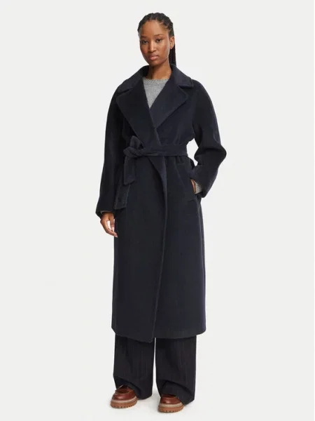 Weekend Max Mara Μάλλινο παλτό Tempera Σκούρο μπλε