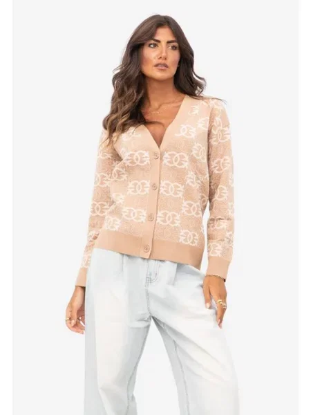 PINKO Кардиган CARDIGAN DONNA Oversize бежевий